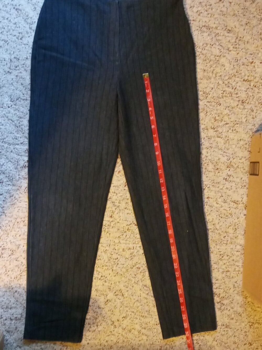 Vintage GAP Gray Pinstripe Pants 90s Corporate Office Wear Stretch Sz M - Picture 7 of 12